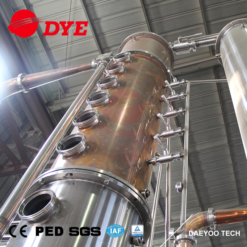 DYE-I 5000L Industrial Alcohol Distillery Equipment Commercial Copper Whisky Distiller for Sale 