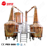 Whiskey Distillation still 5000L+5000L Alcohol Distiller Whiskey Distillery System