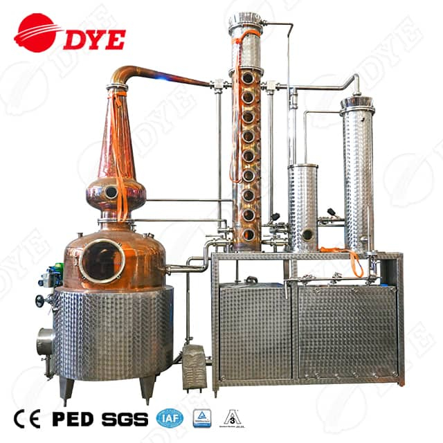 1000L Gin Still Whiskey Distilling Equipment System Brandy Distiller Rum Distillery for Sale 