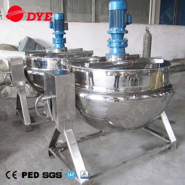 304/316L Jacketed Kettle Custom 1000L-10000L Electric Heating Steam Jacketed Kettle Sandwich Pot