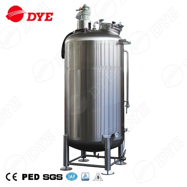 2000L Mixing Tank Blending Tanks for Brewing with Pneumatic Agitator 