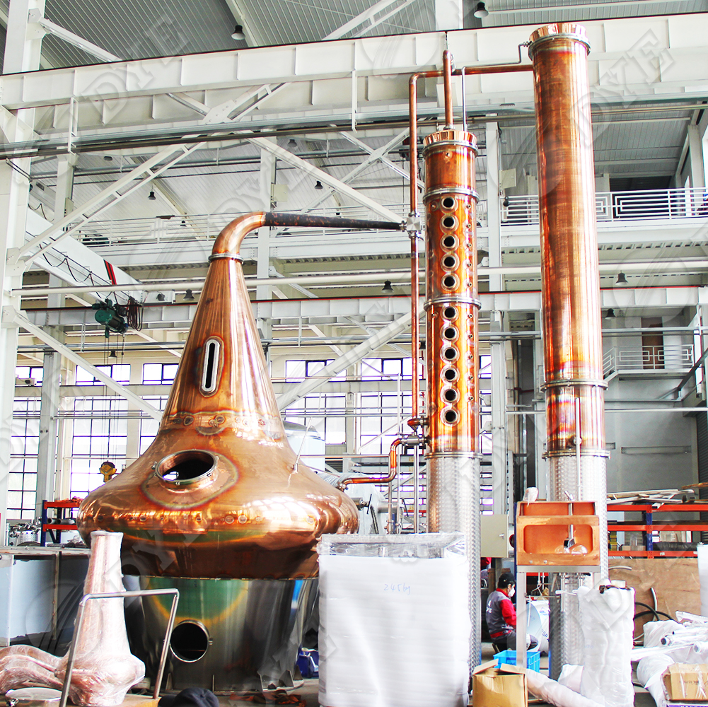 5000 Litres Large Copper Distillation Equipment Multifunctional Moonshine Distillery Still