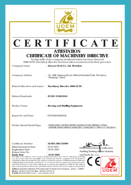 DYE CE Certification