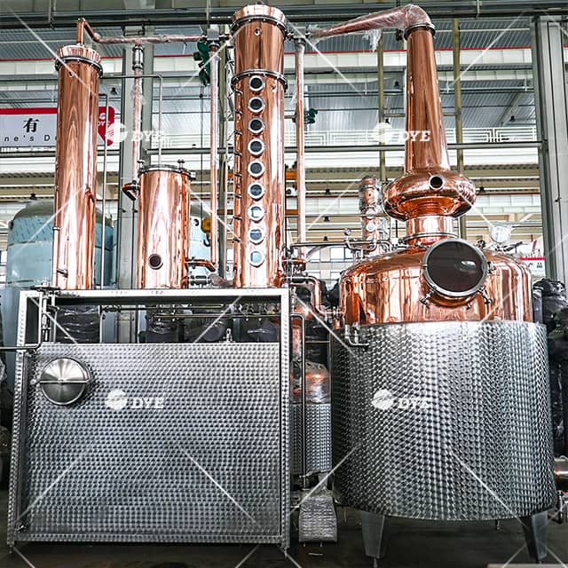 1000L Copper +stainless Steel Distilling Equipment Multifunctional Distillation Column Whiskey Distillery Equipment