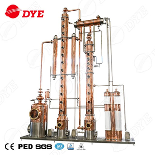 Bourbon Whiskey Continuous Still Copper Whiskey Distilling Equipment High Efficiency Vodka Still 