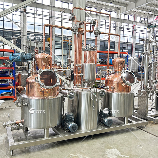 DYE 100L Double Pot Still Whisky Copper Distillation Equipment Multifunctional Small Still