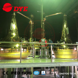 3000L + 5000L All Copper Traditional Scottish Double Pot Stills with Copper Spirits Safe and Working Platform