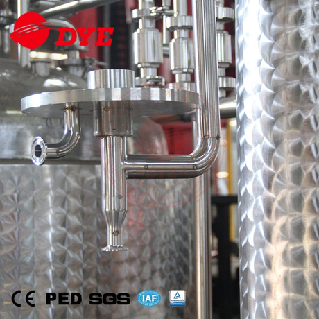 DYE 1000l red copper stainless steel continuous fractionating stills