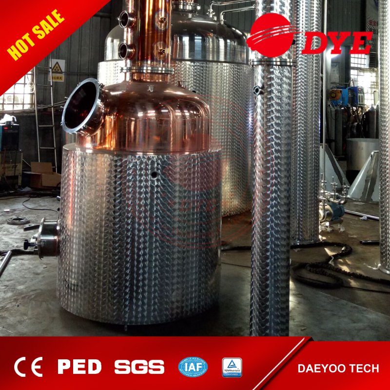 DYE Steam Heating Whisky Gin Brandy Copper Distilling Equipment 