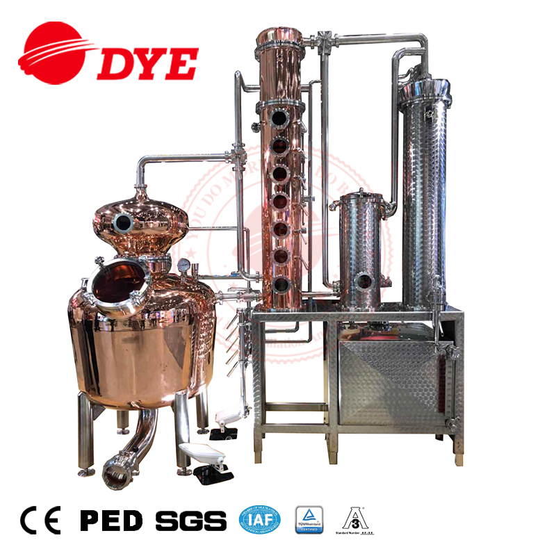 DYE-II 200L Alcohol Dstillation Equipment Copper Whisky Gin still