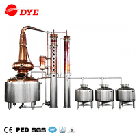 DYE 500 lt copper distiller alambic distilation alcohol electrik column distillation of alcohol