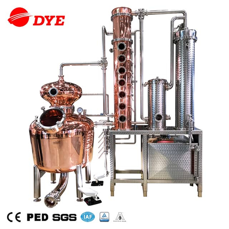 DYE-II 200L Alcohol Dstillation Equipment Copper Whisky Gin still for Sale