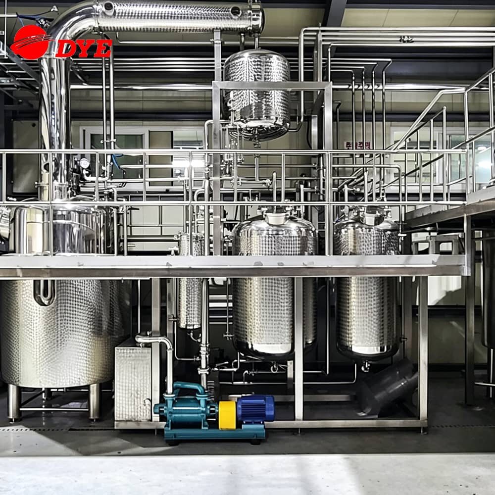 Turnkey Distillery System Includes 1000L Vacuum Still And Various Equipment on A Saccharification, Fermentation, And Distillation Line